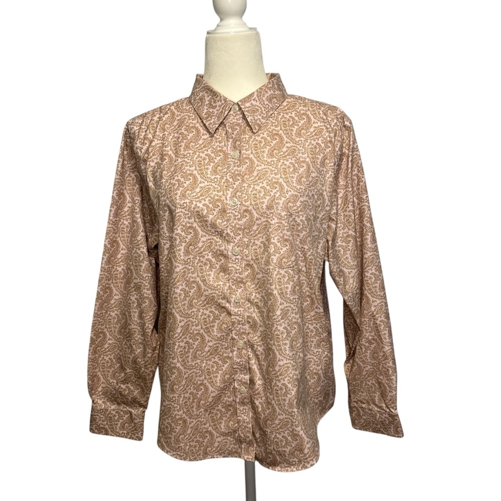 L.L. Bean Paisley Oxford Wrinkle Free